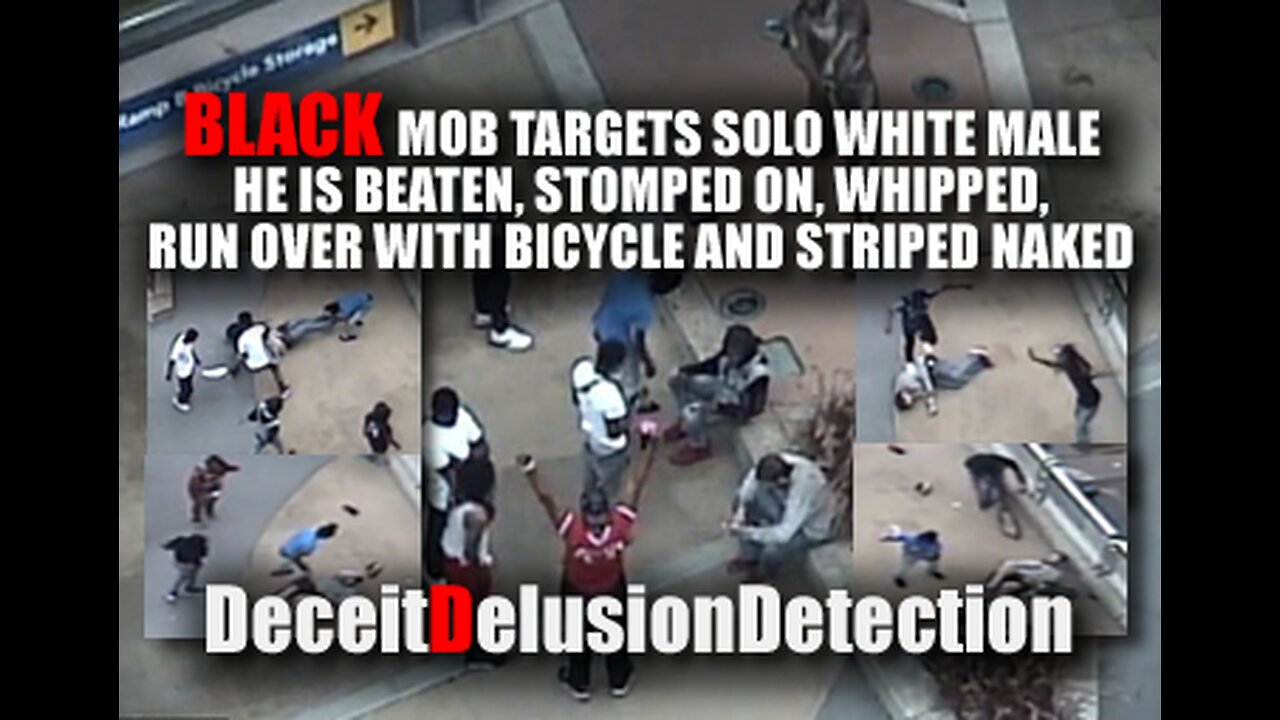 BLACK MOB BRUTALLY, RELENTLESSLY AND VICIOUSLY ASSAULTS RANDOM WHITE MAN-DECEITDELUSIONDETECTION