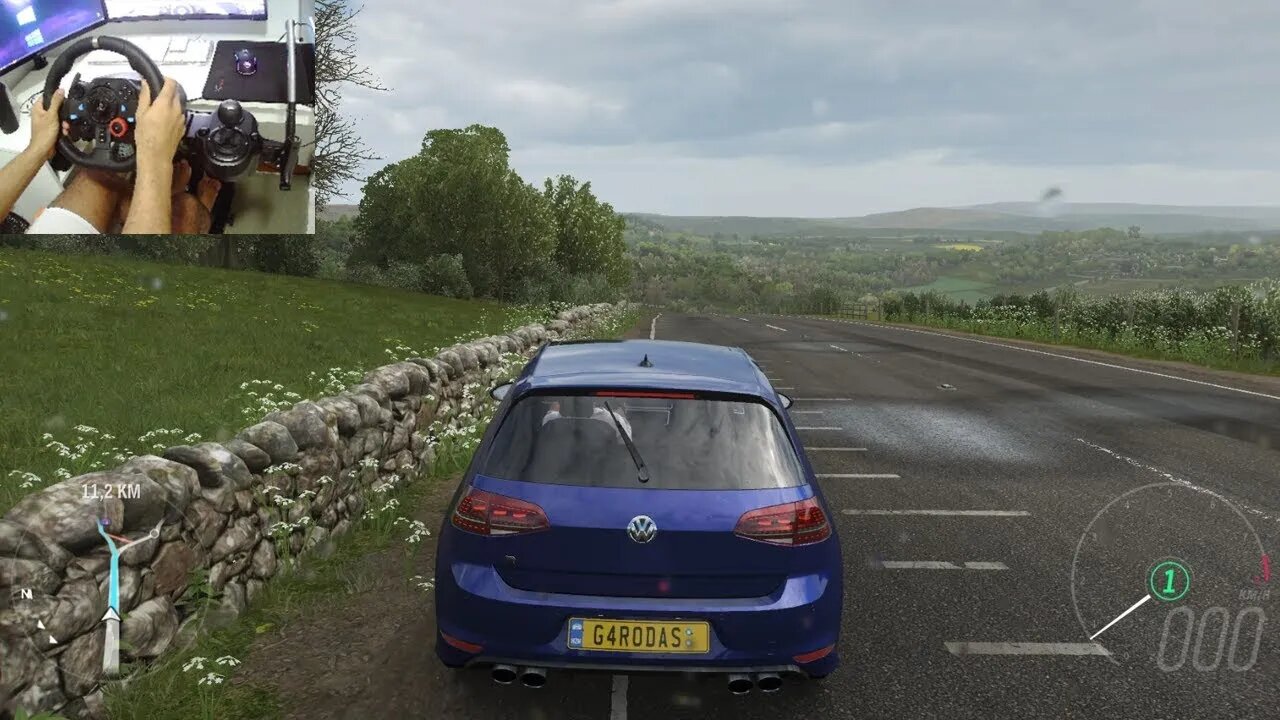 GOLF R VOLKSWAGEN Forza Horizon 4 gameplay Logitech g29