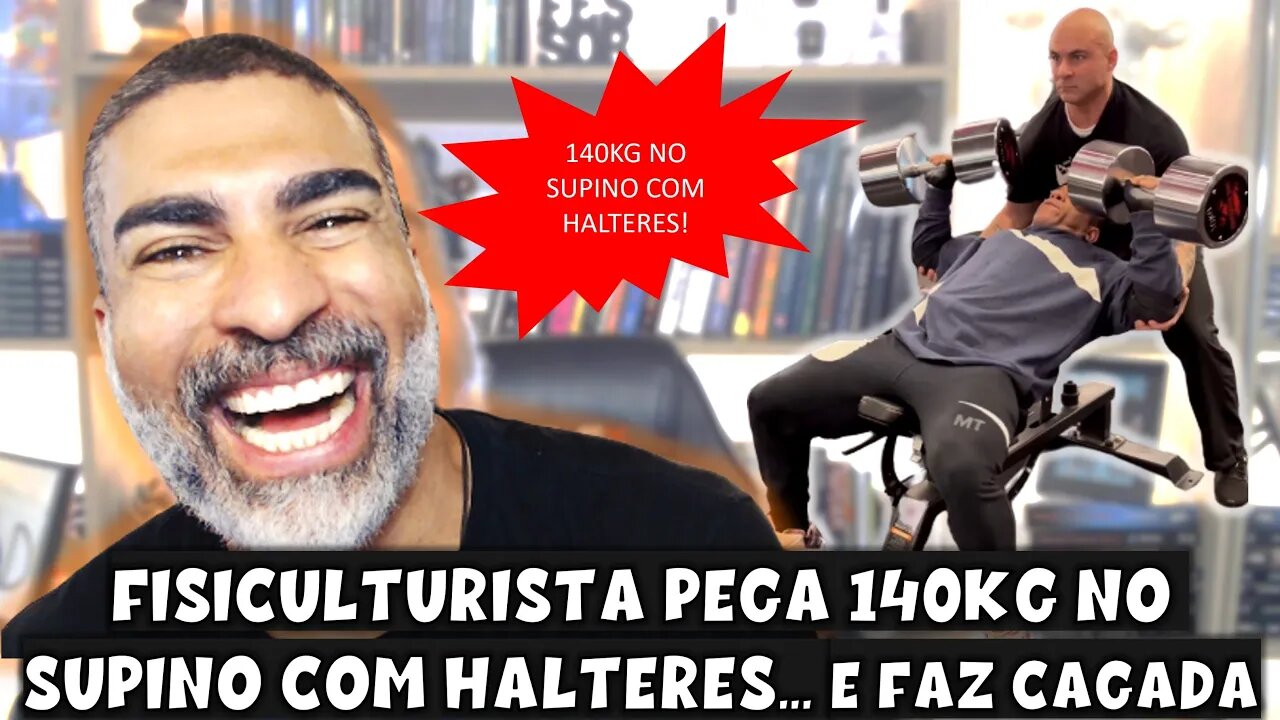 Fisiculturista pega 140kg no supino com halteres... e passa vergonha