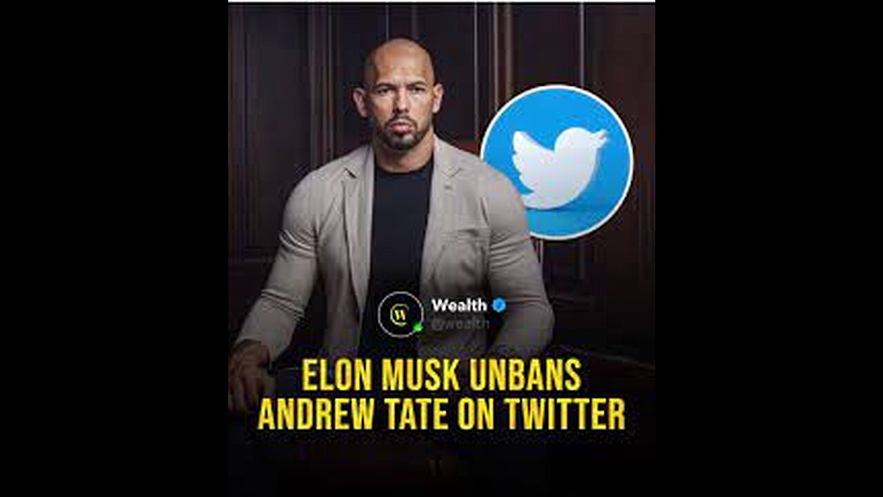 Andrew Tate Unbanned From Twitter By Elon Musk