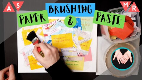 ASMR - Brushing Paper With Paste | Brushing Sounds - No talking.