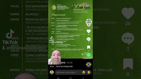 Programação do encontro monarquico do rio de janeiro 2023