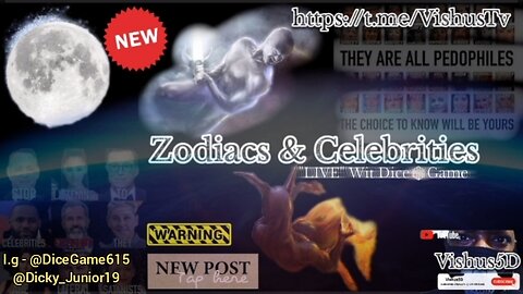 Zodiacs & Celebrities "LIVE" Wit Dice🎲Game #VishusTv 📺