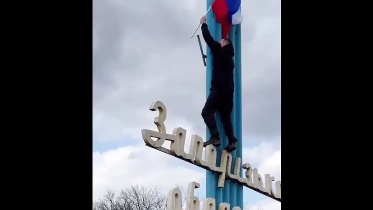 🇷🇺🇺🇦 Russian Flag Raised In The Zaporozhye Region!