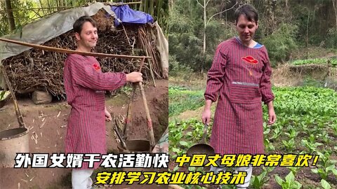 外国女婿在重庆干农活，中国丈母娘非常喜欢！安排学习农业核心技术