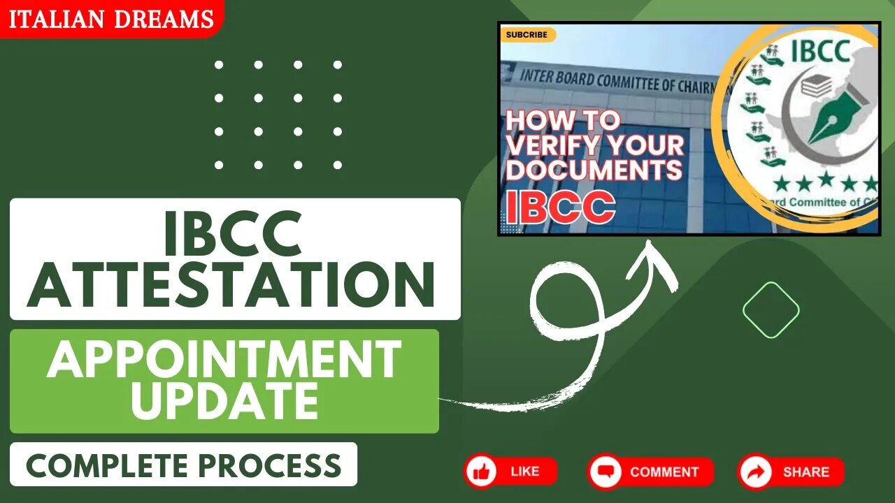 IBCC Attestation | Appointment Update | Step-by-Step Guide #studyabroad #studyinitaly #ibcc