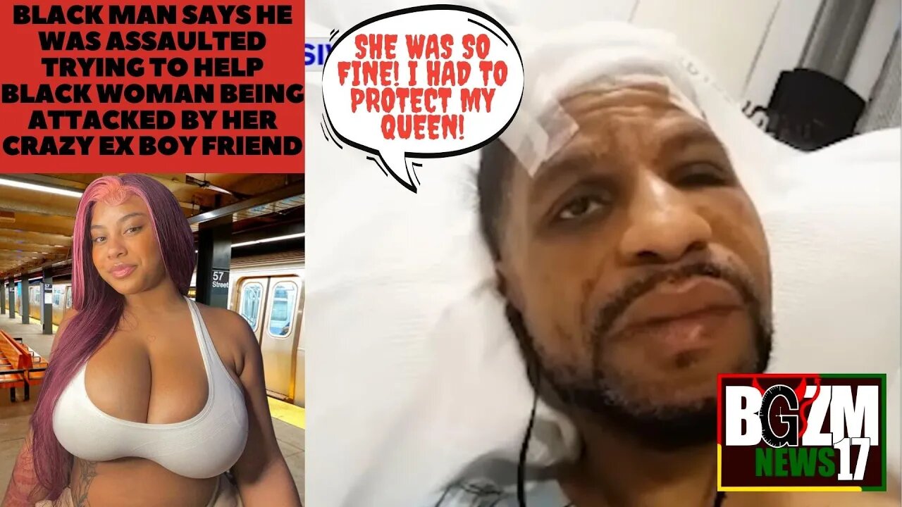 Black Knight Simp assaulted trying to help Black woman being attacked by Her Crazy Ex Boy Friend