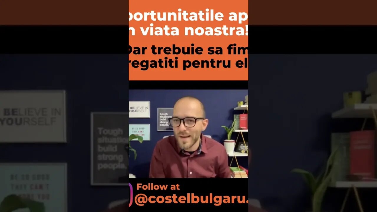Fii pregatit pentru oportunitatile care apar in viata ta 💪