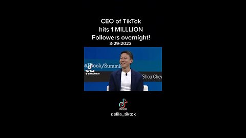 CEO of tiktok hit 1million followers overnight