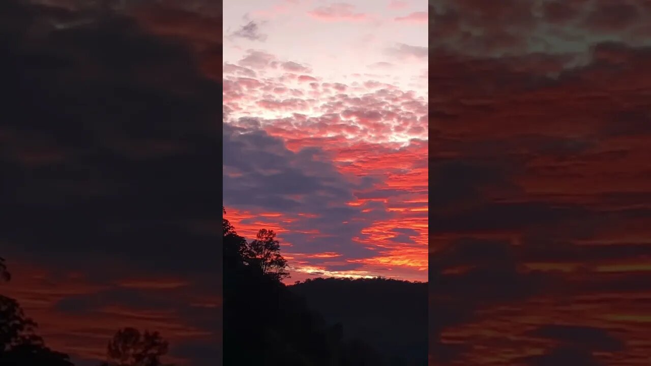 Exquisite pre-flood red sunrise