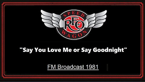 REO Speedwagon - Say You Love Me Or Say Goodnight (Live in Boston, Massachusetts 1981)