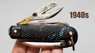 Restoring WW II British Army Military Pocket Knife. Restoration