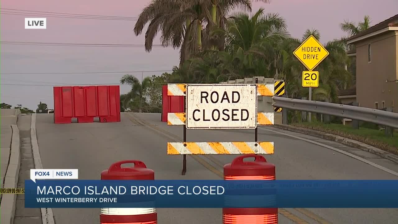 West Winterberry Bridge on Marco Island closed until further notice