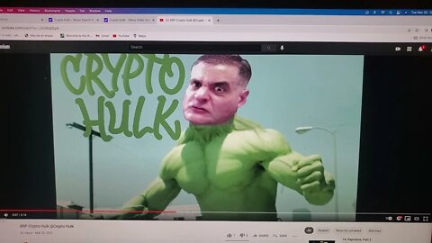 Google cryptohulk2 to find my channel. Show tonight 6 or 7pm Pacific Standard Time.