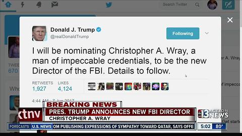 President Trump nominates new FBI director