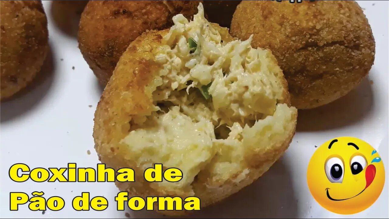 Coxinha de pão de forma - lanche super rápido e fácil