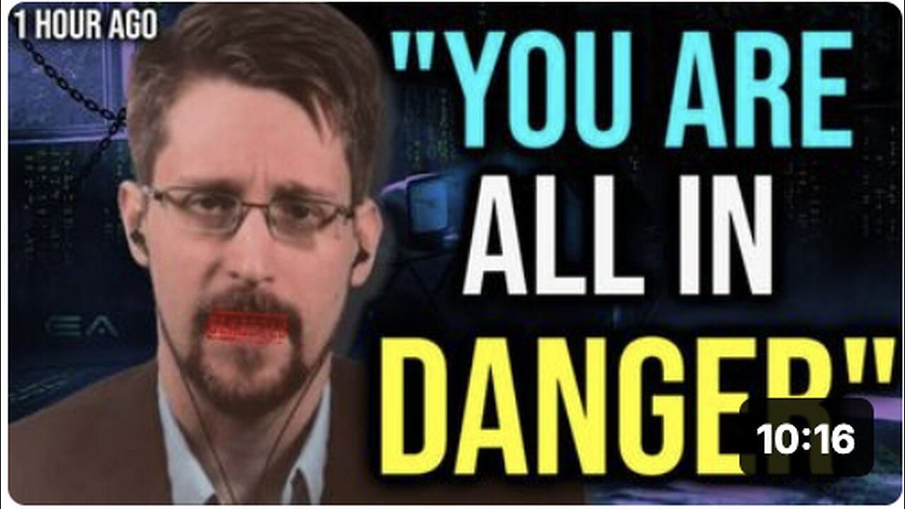 Edward Snowden - ''Listen To Me Before Too Late'' ...