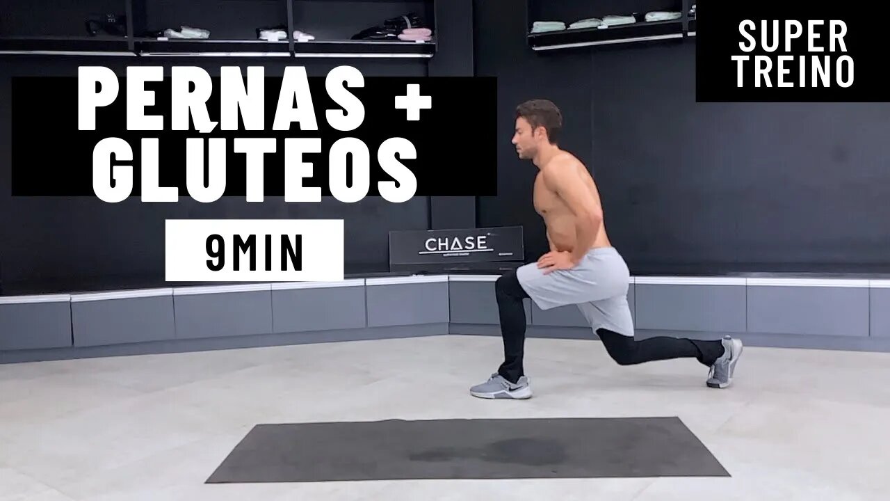 Treino de PERNAS + GLÚTEO sem descanso | 9 min | Sem equipamentos | Super Treino