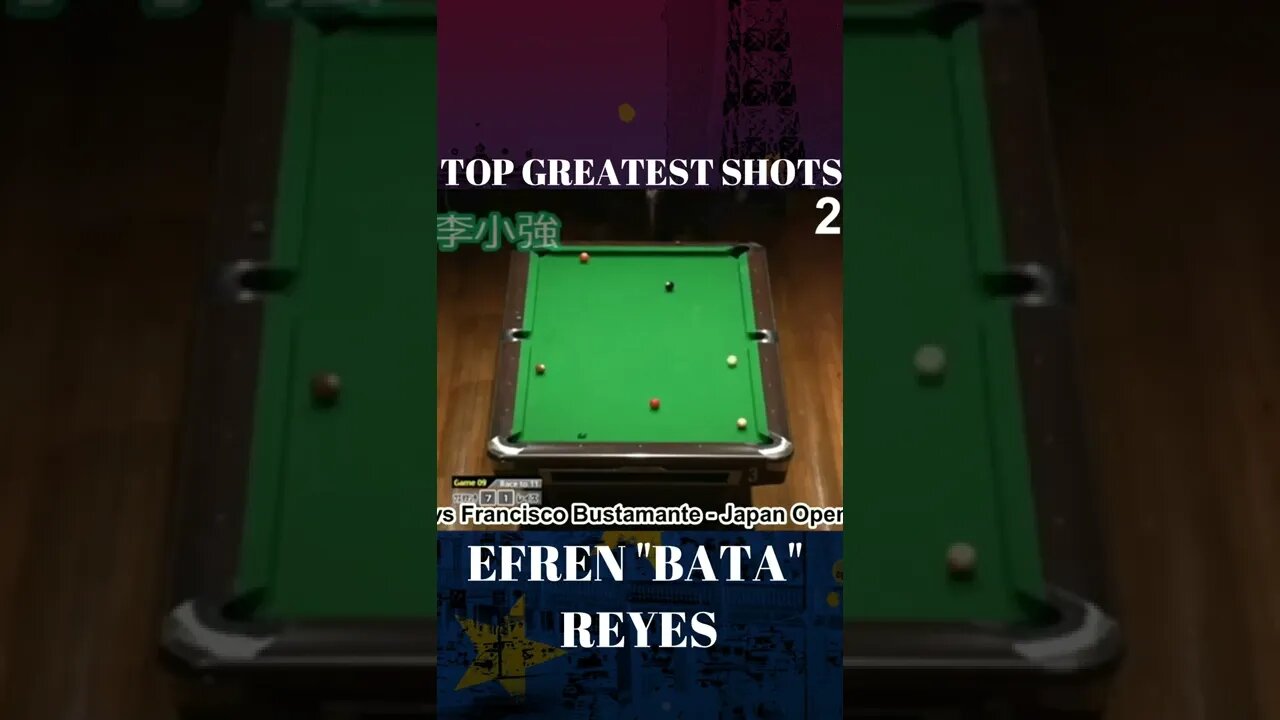 Efren "BATA" Reyes Top Best shots at all time PART 5 #billiards #worldpoolchampionship #shorts