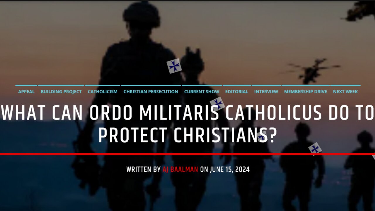 A Vocation To Ordo Militaris Catholicus