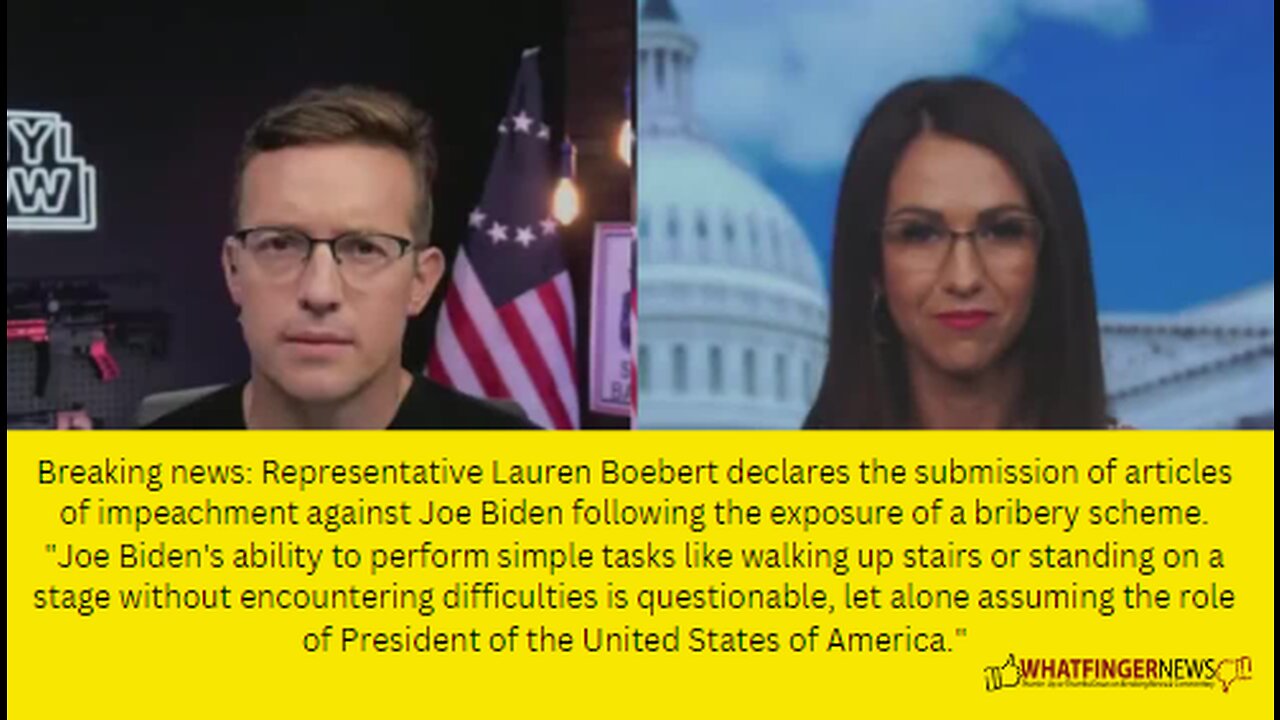 Breaking news: Representative Lauren Boebert declares the submission of articles