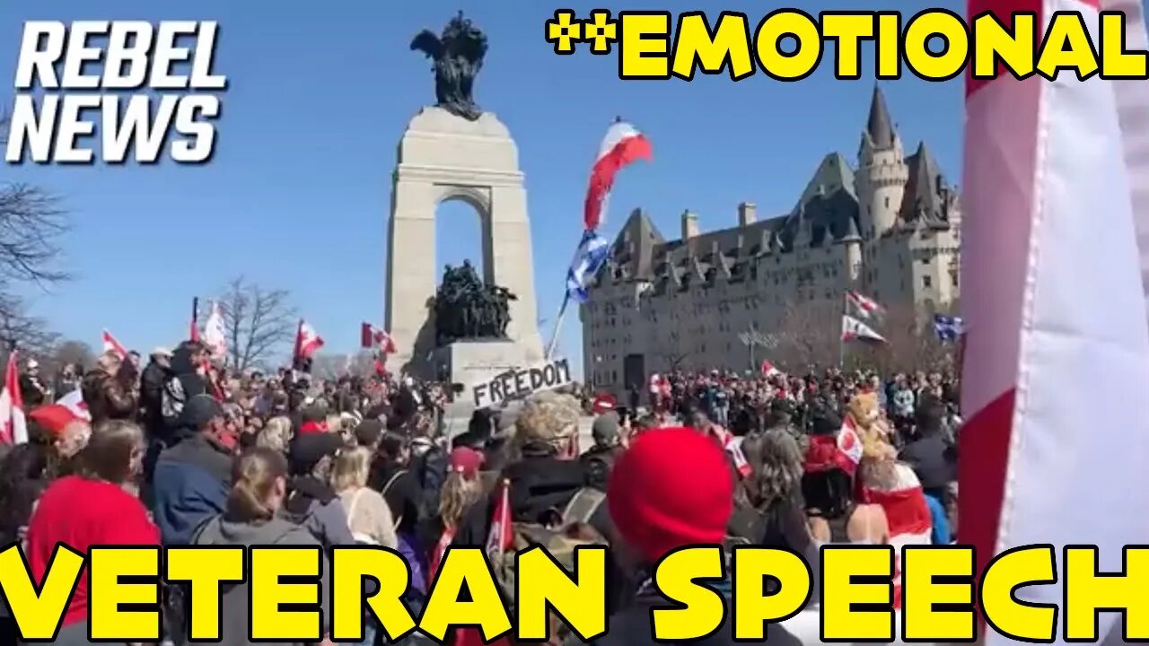 🇨🇦 Veteran Speaks At War Memorial - ROLLING THUNDER ⚡️