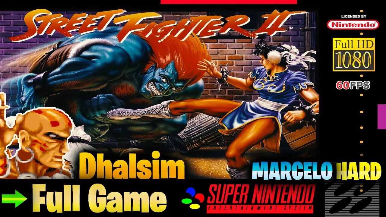 Street Fighter II: The World Warrior: Dhalsim - Super Nintendo (Full Game Walkthrough)