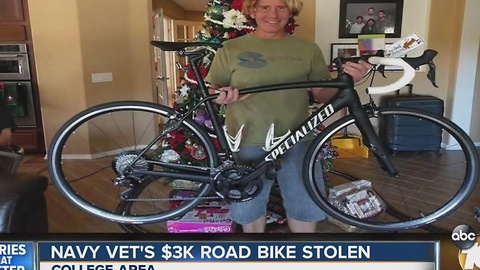 Navy veteran survives horrific bike accident, gets bike stolen