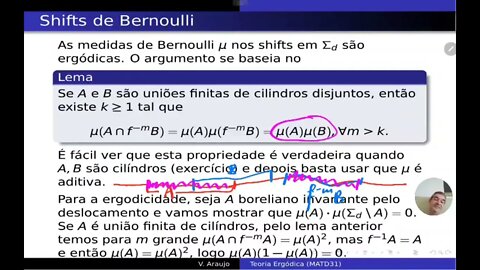 Teoria Ergódica: Ergodicidade da medida de Bernoulli nos deslocamentos de Bernoulli.