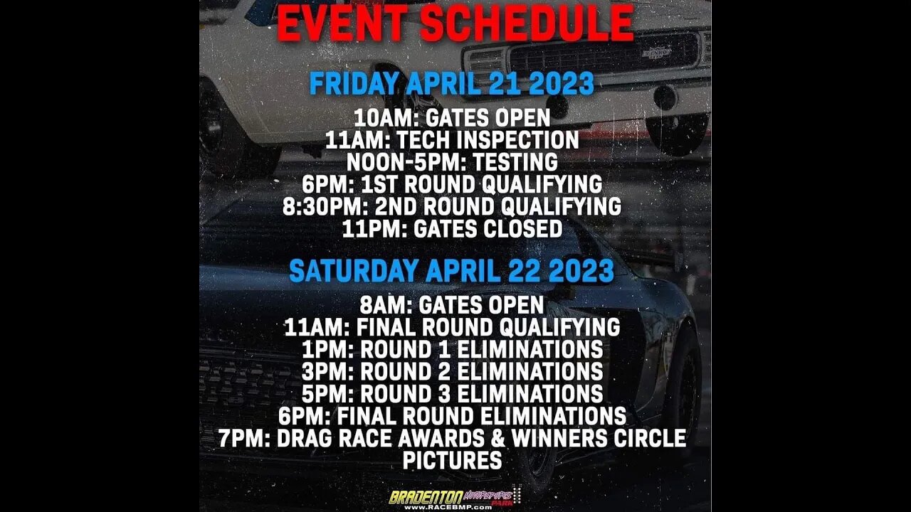 LIVE: Drag Racing - The Reunion presented by @TurbosmartHQ @bradentonmotorsportspark2637 4.22.23