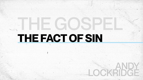 The Fact of Sin