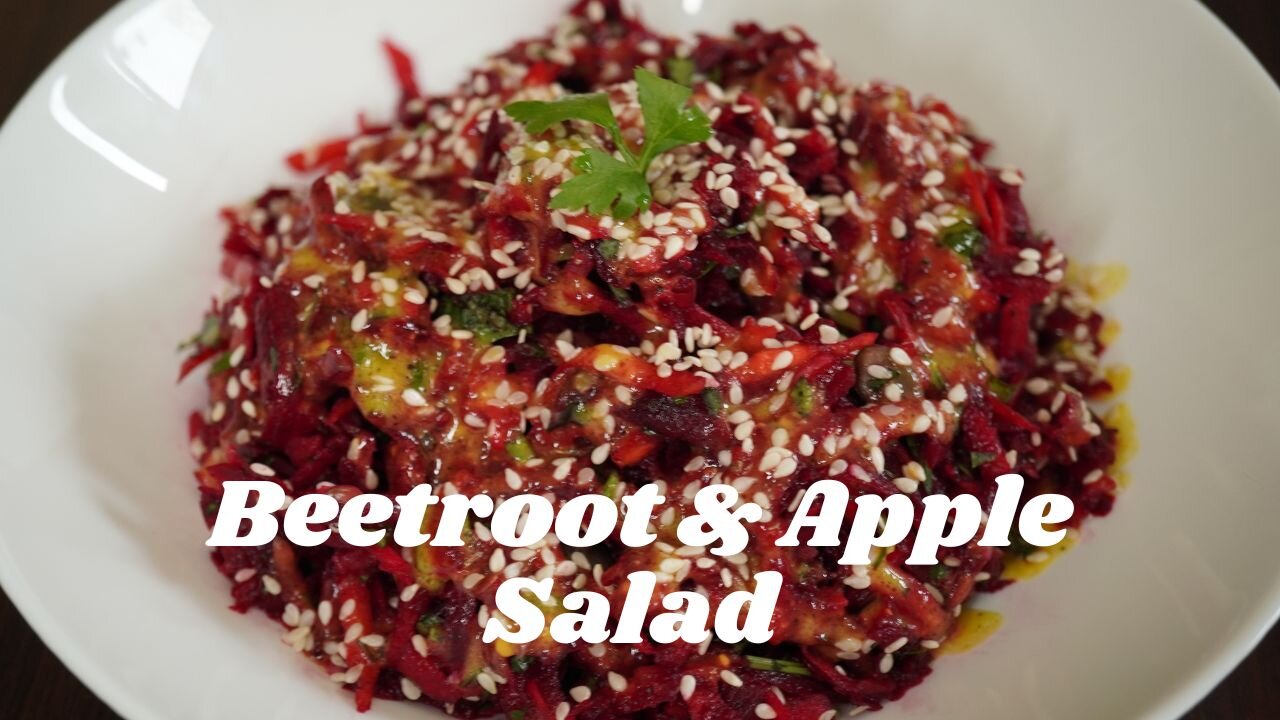 Beetroot & Apple Salad with Mustard Honey Dressing
