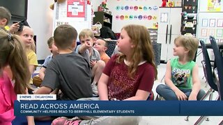 Community helpers read to Berryhill Public School