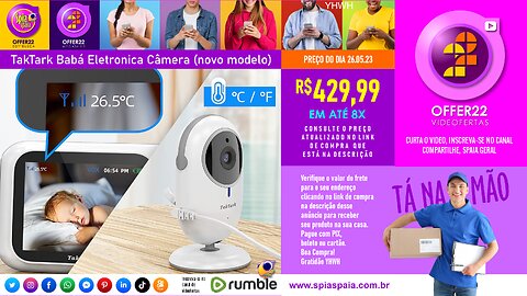 TakTark BM611 Babá Eletronica Câmera