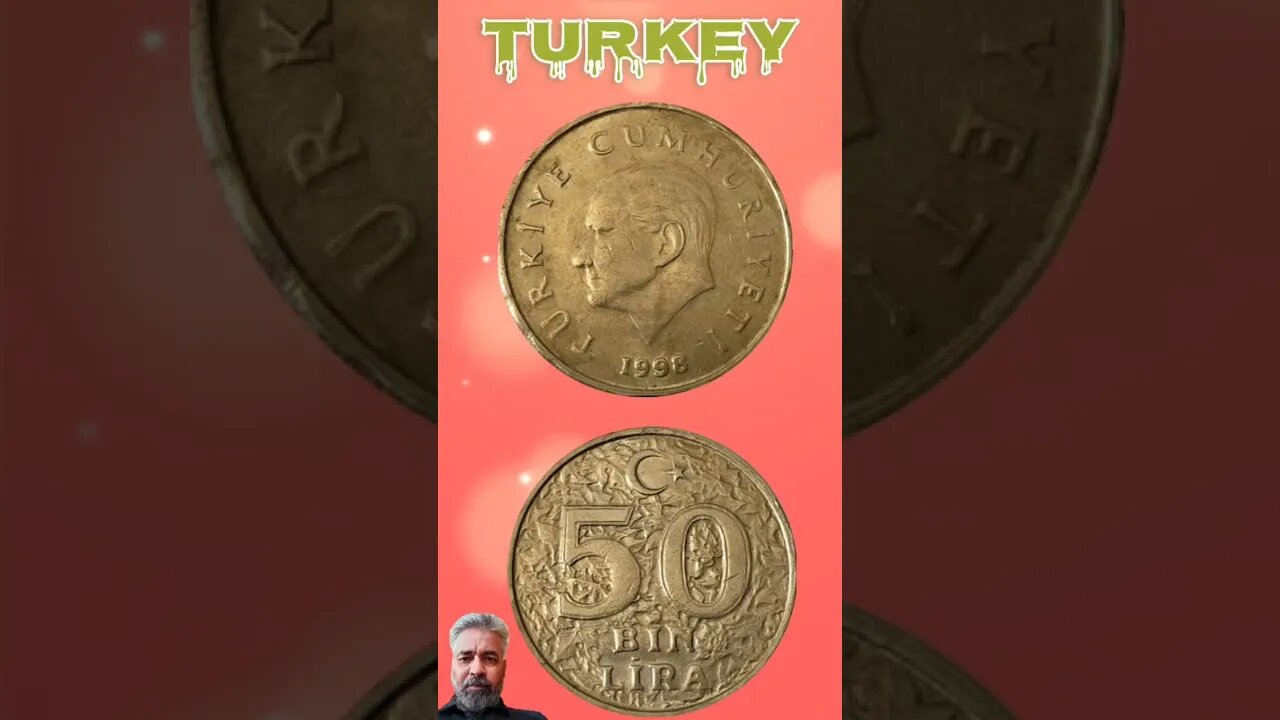 Turkey 50000 Lira 1998.#shorts #education #coinnotesz