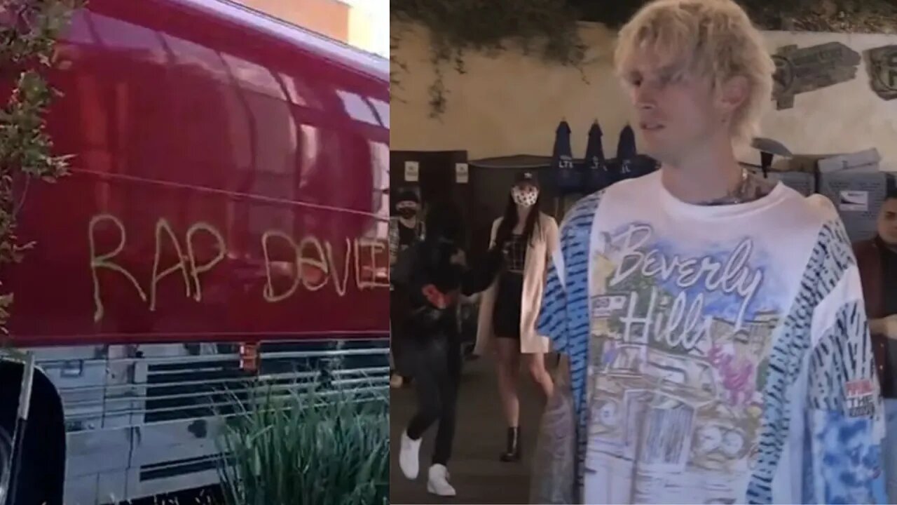 Machine Gun Kelly's Tour Bus Vandalized During 'Mainstream Sellout' Tour