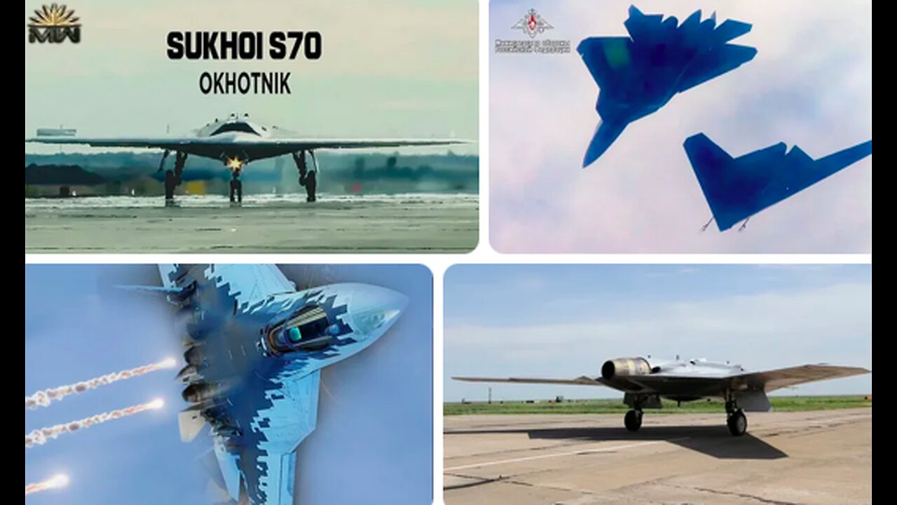 SU-57 & Sukhoi S-70 DRONE callsign HUNTER - Putin's DEADLIEST Aircraft EXPOSED in Shocking Footage