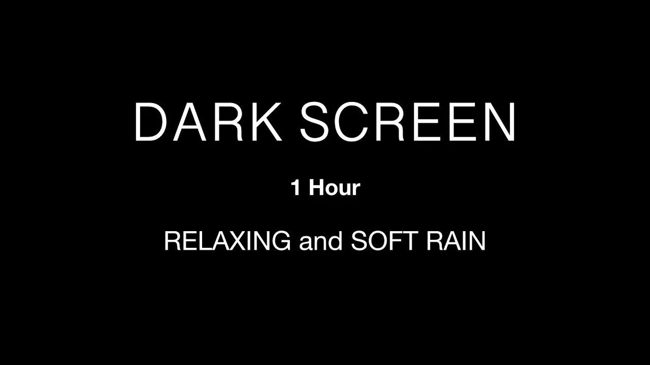 1 Hour of Soft Rain Sounds | Black Screen | Study, Meditate, Focus, Fall Asleep Immediately