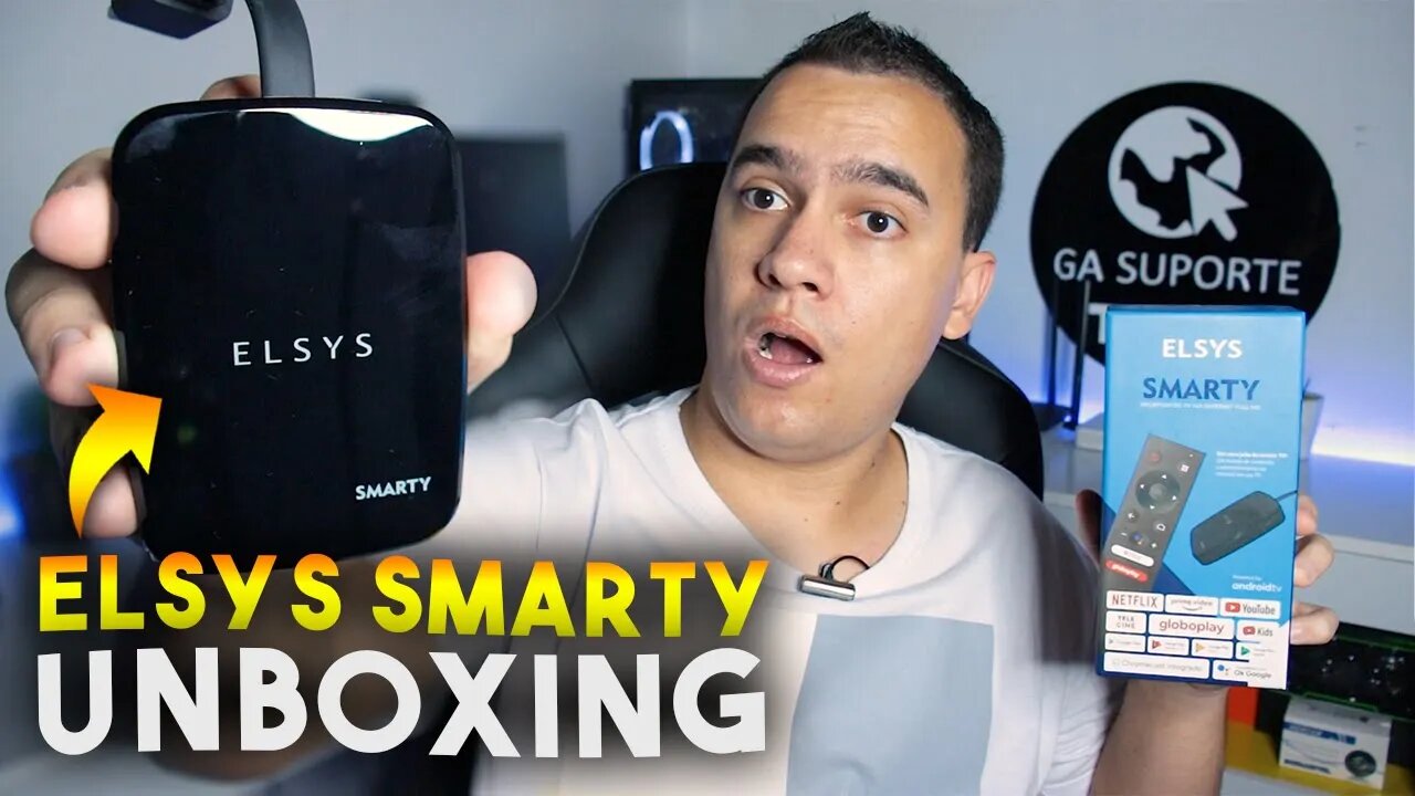 TV BOX ELSYS SMARTY com ANDROID TV e GOOGLE ASSISTENTE - Unboxing e detalhes