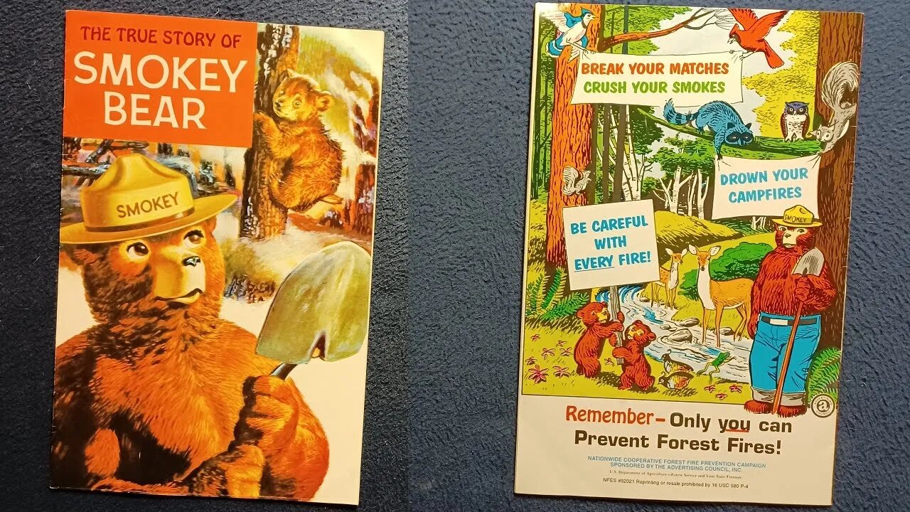 THE TRUE STORY OF SMOKEY BEAR, 1969 printing, by Western Publishing Company, Inc. Printed in U.S.A.