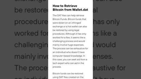 How to Retrieve Bitcoin From DAT File #cryptomash @Finematics @CryptoCasey @AnthonyEdward @nehanagar