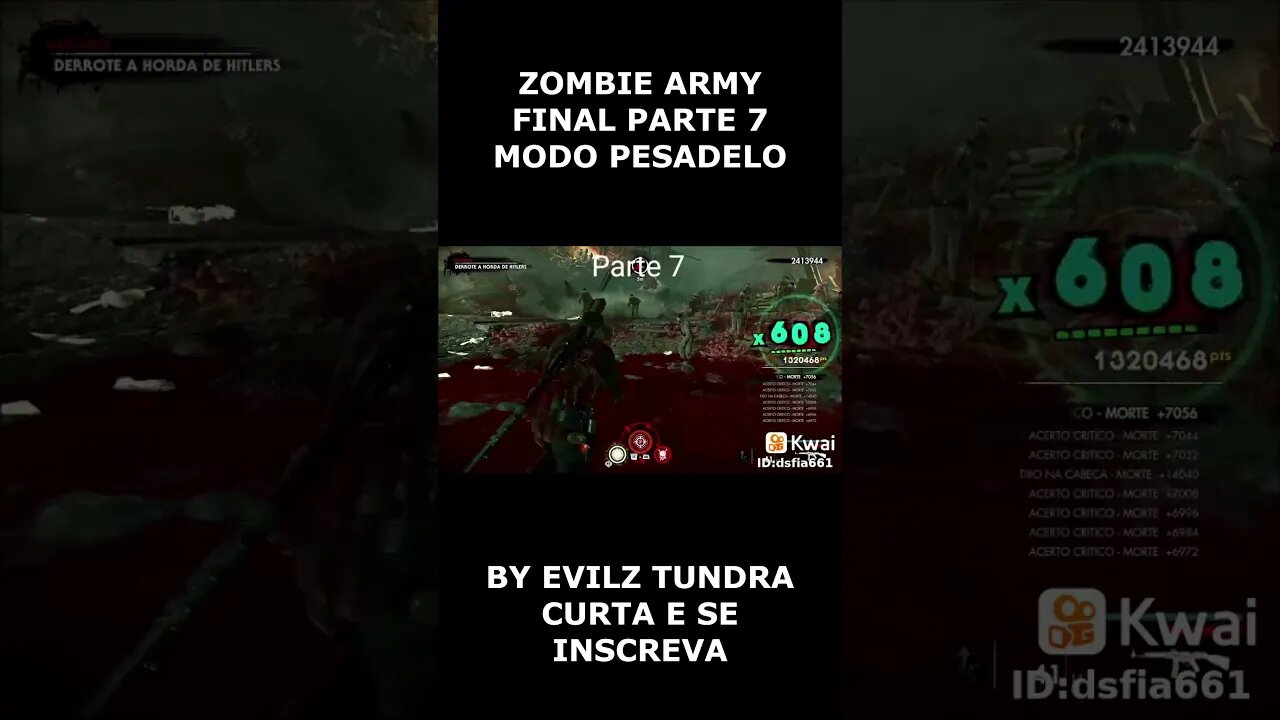ZOMBIE ARMY FINAL PARTE 7 MODO PESADELO #shorts