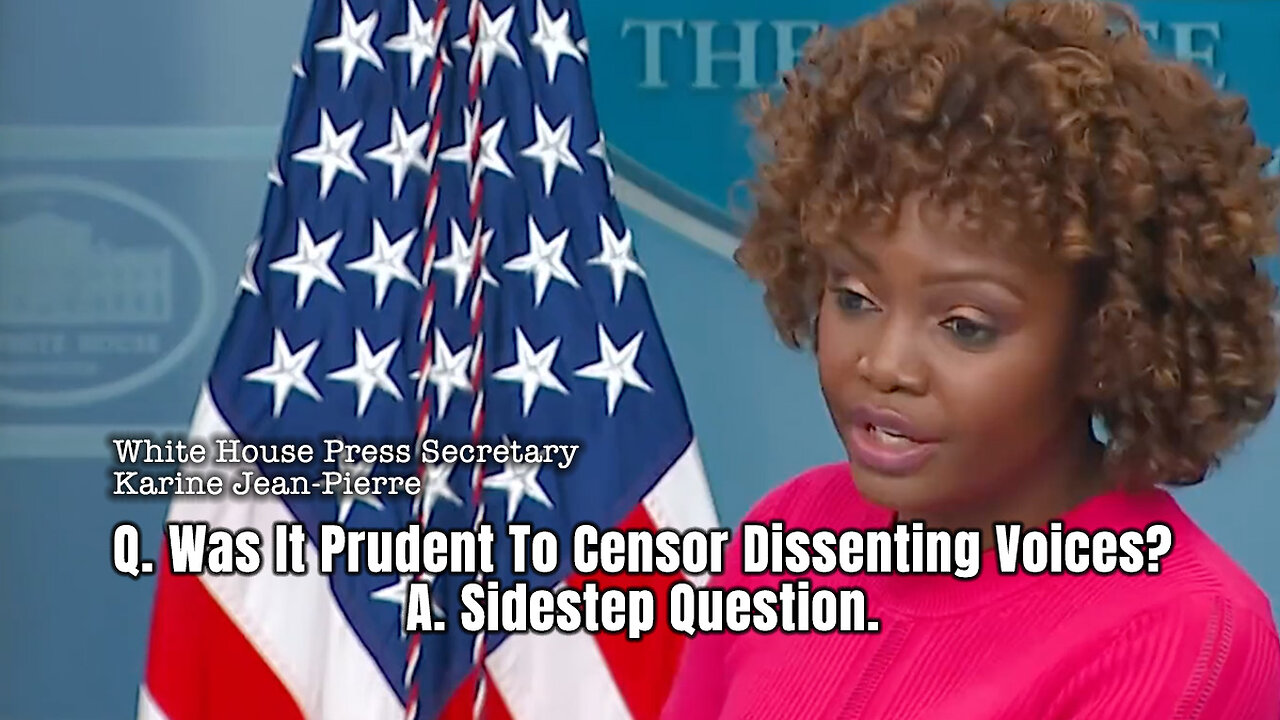 Q. Was It Prudent To Censor Dissenting Voices? A. Sidestep Question.