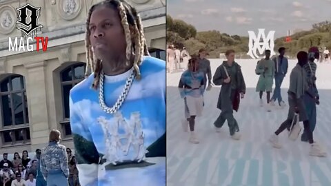 Lil Durk Walks The Runway For An Amiri Fashion Show In Paris! 🕺🏾