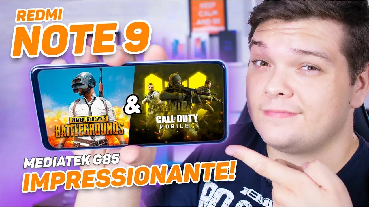 Redmi Note 9 com MEDIATEK G85 no PUBG e CALL OF DUTY! Teste em jogos!