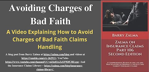 The Adjuster & Good Faith Claims Handling