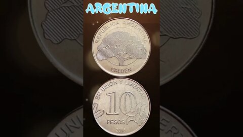 Argentina 10 Pesos 2018.#shorts #education #coinnotesz