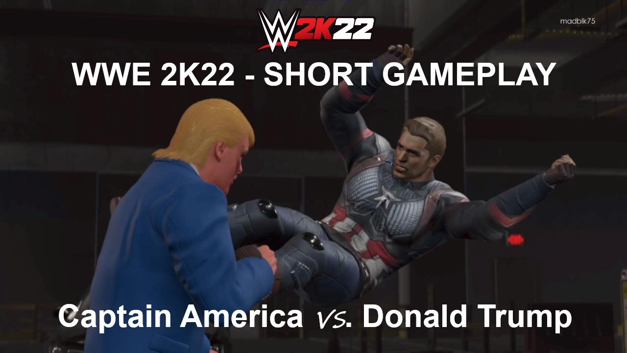 WWE 2K22 - SHORT GAMEPLAY w/ XBOX ONE | Captain America vs. Donald Trump | A-1neRage GAMING