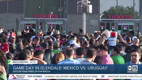 Thousands gather at State Farm Stadium for international soccer match