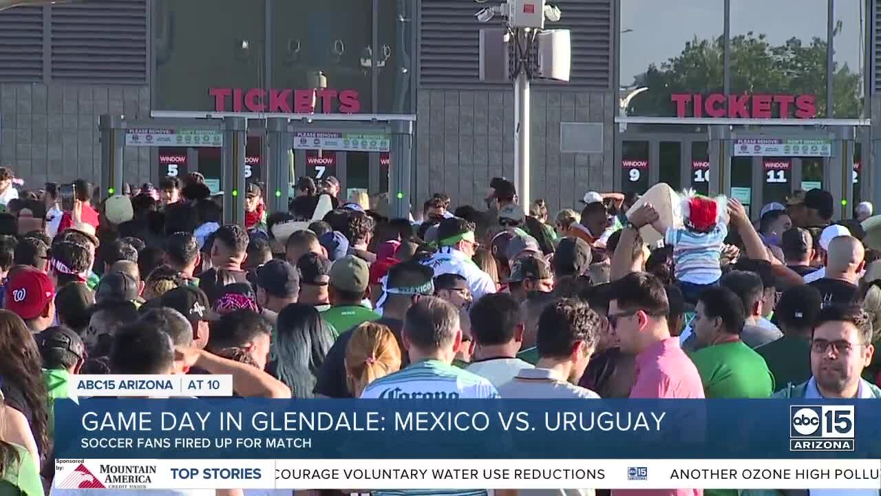 Thousands gather at State Farm Stadium for international soccer match